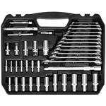 NEO TOOLS Sada nástrčných kľúčov, 10-220, 220 ks, veľkosť 1/4, 1/2, 3/8, kufrík