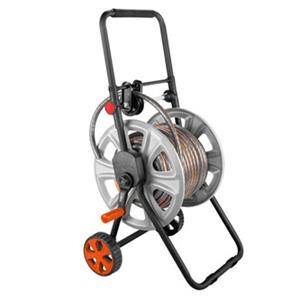 NEO TOOLS vozík pre záhradnú hadicu s navijákom až 60m 1/2" alebo 20m 3/4", šedo-čierny, 15-792