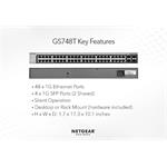 NETGEAR GS748T, 48xGbE + 4xSFP, IPv6
