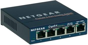 Netgear switch GS105GE, 5 port. 10/100/1000Mbps, desktop