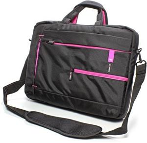 Neutralle taška na notebook, 15,6", čierna s ružovými prvkami