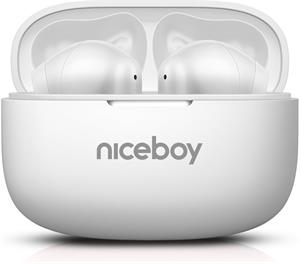 Niceboy Beans 5 PRO, bezdrôtové slúchadlá, ANC, biele
