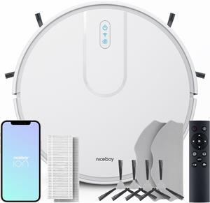 Niceboy ION Charles i4 Plus, robotický vysávač, biely