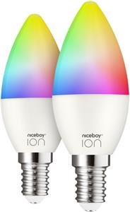 Niceboy ION SmartBulb RGB 5,5W - E14 SET 2 ks, inteligentná žiarovka farebná