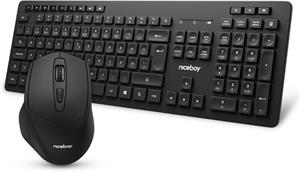 Niceboy Office MK10 Comfort Set bezdrôtová klávesnica a myš, čierna