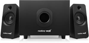 Niceboy Oryx Vox 2.1 MaxxBass reproduktory, čierne