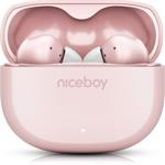 Niceboy Pins 4, bezdrôtové slúchadlá, ružové