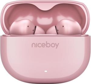 Niceboy Pins 4, bezdrôtové slúchadlá, ružové