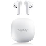 Niceboy Pins 4 PRO, bezdrôtové slúchadlá, biele