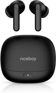 Niceboy Pins 5 PRO, bezdrôtové slúchadlá, ANC, čierne