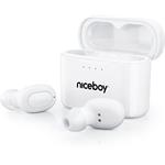 Niceboy Podsie 4, bezdrôtové slúchadlá, biele