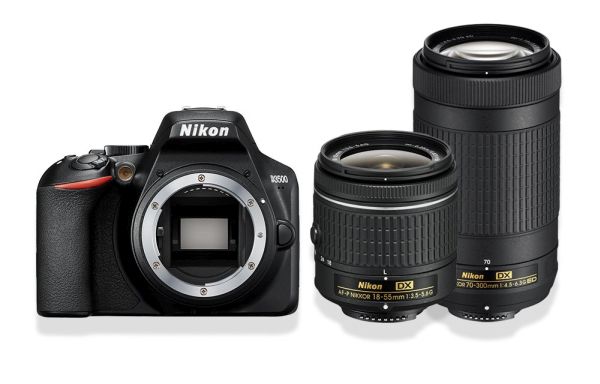 Nikon D3500 + Nikkor 18-55 mm + Nikkor 70-300 mm (bez VR)