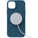 Njord Fabric MagSafe kryt pre iPhone 15 Plus / 14 Plus, modrý