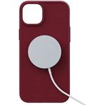 Njord Suede MagSafe kryt pre iPhone 15 Plus / 14 Plus, červený
