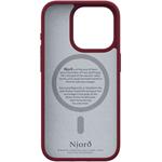 Njord Suede MagSafe kryt pre iPhone 15 Pro, červený