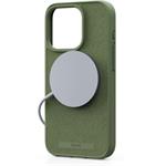 Njord Suede MagSafe kryt pre iPhone 15 Pro, Olive
