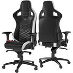 Noblechairs EPIC Real Leather, herné kreslo, čierna-biela-červená