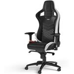 Noblechairs EPIC Real Leather, herné kreslo, čierna-biela-červená