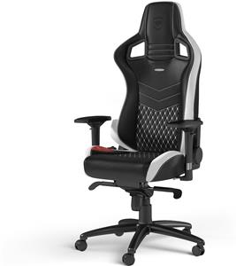 Noblechairs EPIC Real Leather, herné kreslo, čierna-biela-červená