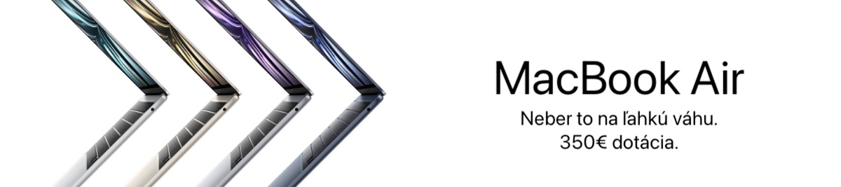 notebooky MacBook Air s dotáciou 350 eur