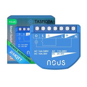 Nous B2T WiFi Tasmota Spínací Modul (1 kanál, meranie spotreby, ESP32)