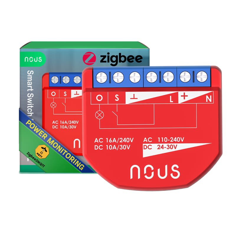 Nous B2Z ZigBee Smart Spínací Modul (1 kanál, meranie spotreby)