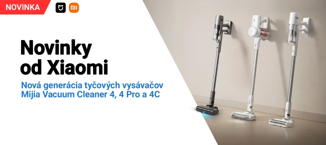 Nová generácia tyčových vysávačov Mijia 4, 4 Pro a 4C!