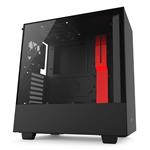 NZXT skříň H500 / ATX / průhledná bočnice / 2x USB 3.0 / černočervená