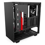 NZXT skříň H500 / ATX / průhledná bočnice / 2x USB 3.0 / černočervená