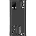 OBAL:ME EnergyPulse, powerbanka 20000mAh, 22.5W, čierna