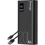 OBAL:ME EnergyPulse, powerbanka 20000mAh, 22.5W, čierna
