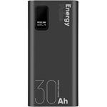 OBAL:ME EnergyPulse, powerbanka, 30000mAh, 22.5W, čierna