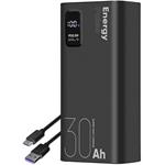 OBAL:ME EnergyPulse, powerbanka, 30000mAh, 22.5W, čierna