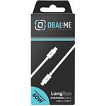 OBAL:ME LongRun USB-C/USB-C kábel, 60W, 1m, biely