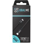 OBAL:ME LongRun USB-C/USB-C kábel, 60W, 1m, čierny
