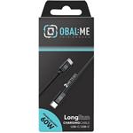 OBAL:ME LongRun USB-C/USB-C kábel, 60W, 2m, čierny