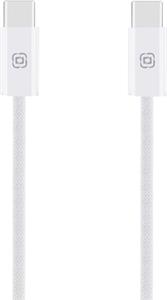 OBAL:ME Super Fast USB-C/USB-C pletený kábel, 100W, 2m, biely