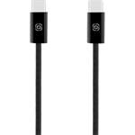 OBAL:ME Super Fast USB-C/USB-C pletený kábel, 100W, 2m, čierny