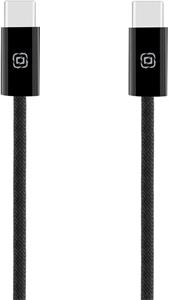 OBAL:ME Super Fast USB-C/USB-C pletený kábel, 60W, 1m, čierny