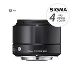 Objektív SIGMA 19/2.8 DN čierny Sony Art