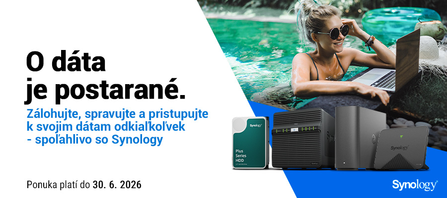 Oddychujte. O vaše dáta sa postará Synology.