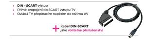 OEM A/V kabel DIN-SCART pro Amiko 8550, Zircon Jazz, ALMA iHD, Tesla TE-350, Alma 2850 a Synaps ZR 300