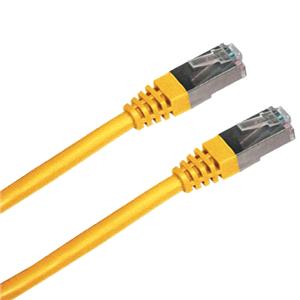 OEM patch kábel RJ45, cat. 5e, FTP, 0,5m, žltý