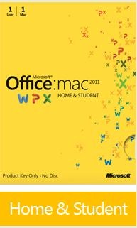 Office Mac Home and Student 2011 32-bit/x64 English Eurozone Medialess