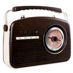 OneConcept NR-12-DW, retro rádio, hnedá/béžová