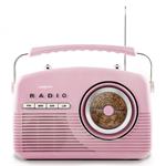 OneConcept NR-12-PI, tranzistorové rádio, ružové