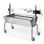 oneConcept Sauenland, gril na prasiatko s elektromotorom, strieborný