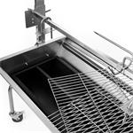 oneConcept Sauenland, gril na prasiatko s elektromotorom, strieborný