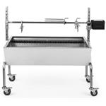 oneConcept Sauenland, gril na prasiatko s elektromotorom, strieborný