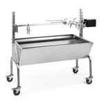 oneConcept Sauenland, gril na prasiatko s elektromotorom, strieborný